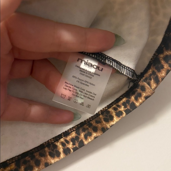 NWOT Miaou leopard Luna bustier top - Picture 4 of 7